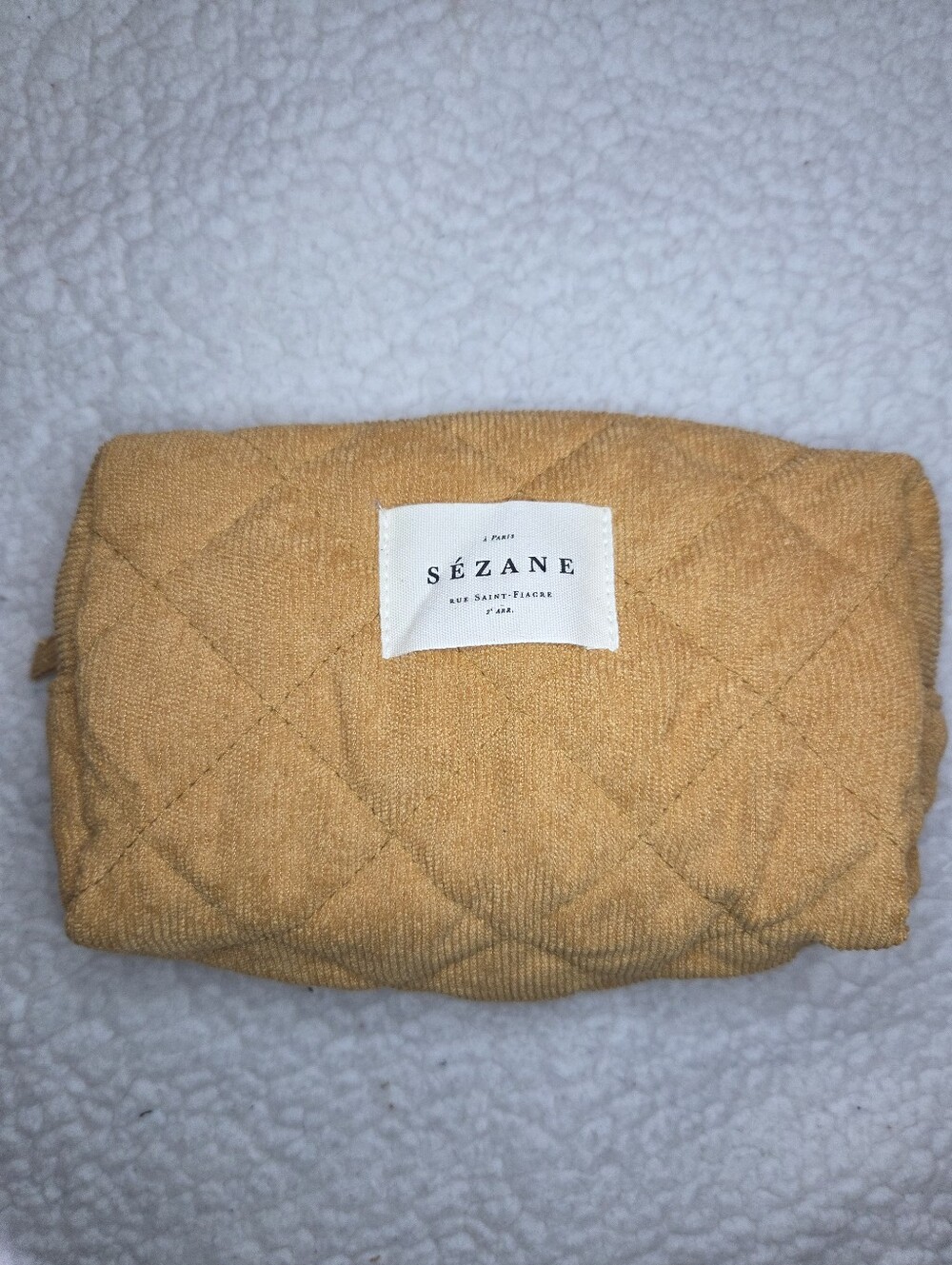Sezane Small Cosmetic Zippered Pouch NEW